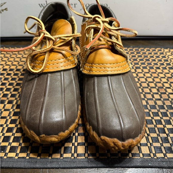 L.L. Bean Shoes - L.L. Bean Brown and Tan Ankle Boots Women SZ 7- Box 15